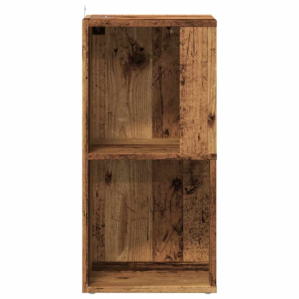 Hoekkast 33x33x67 cm bewerkt hout oud houtkleurig