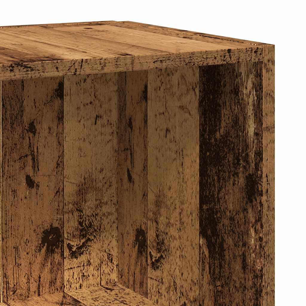 Hoekkast 33x33x67 cm bewerkt hout oud houtkleurig