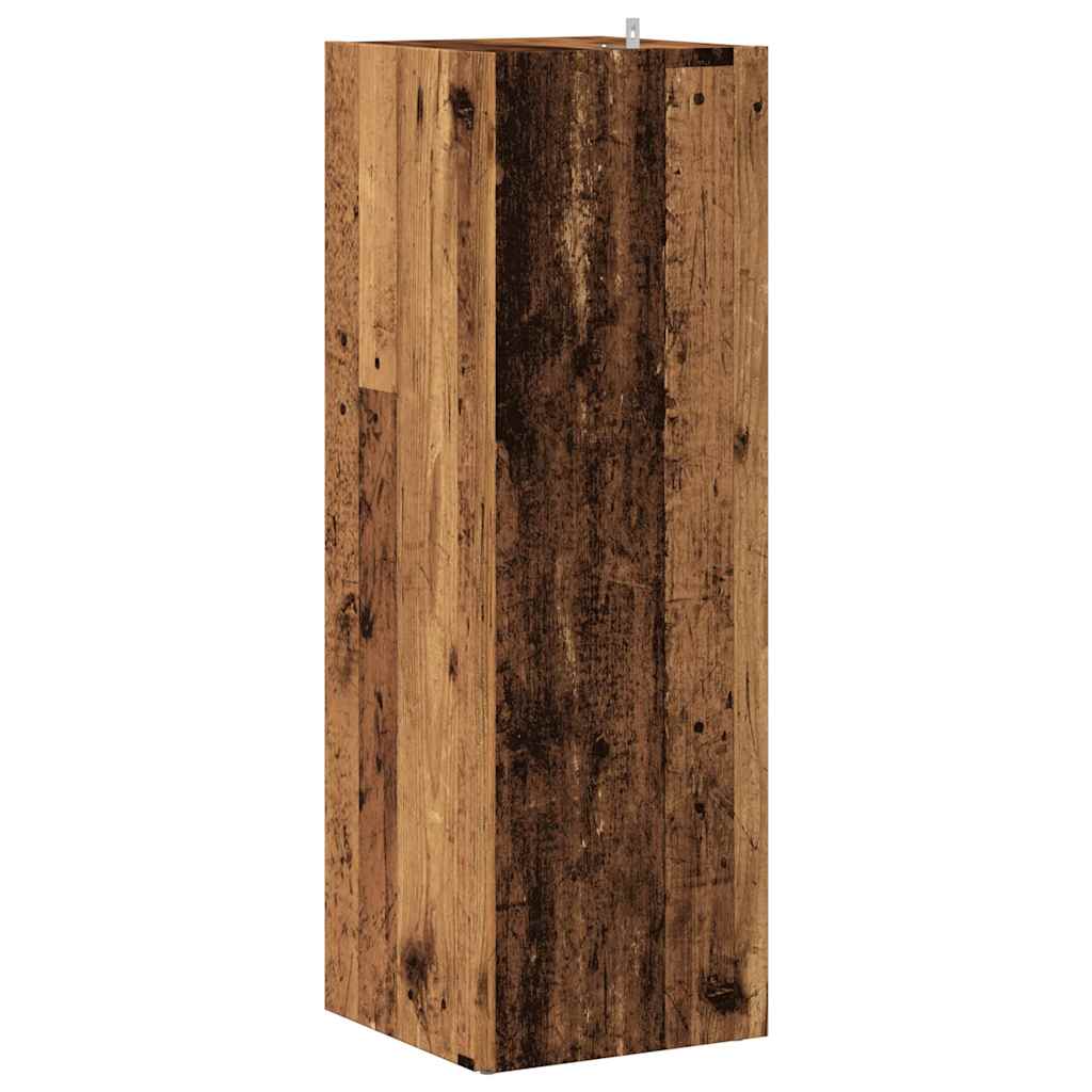 Hoekkast 33x33x100 cm bewerkt hout oud houtkleurig