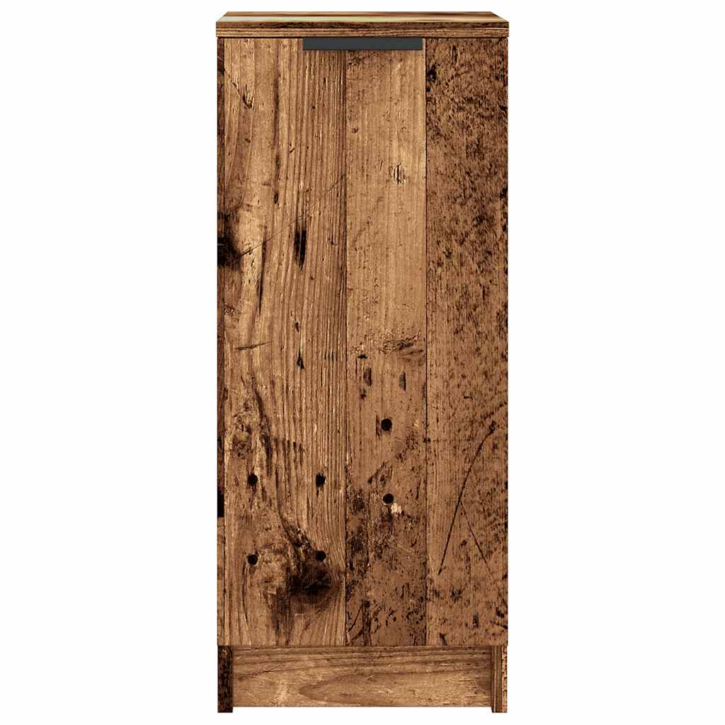 Schoenenkast 30x35x70 cm bewerkt hout oud houtkleurig