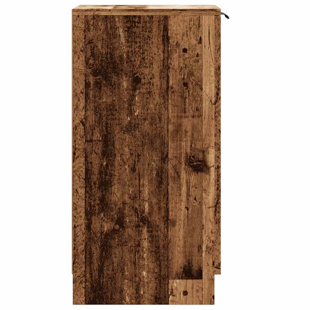 Schoenenkast 30x35x70 cm bewerkt hout oud houtkleurig