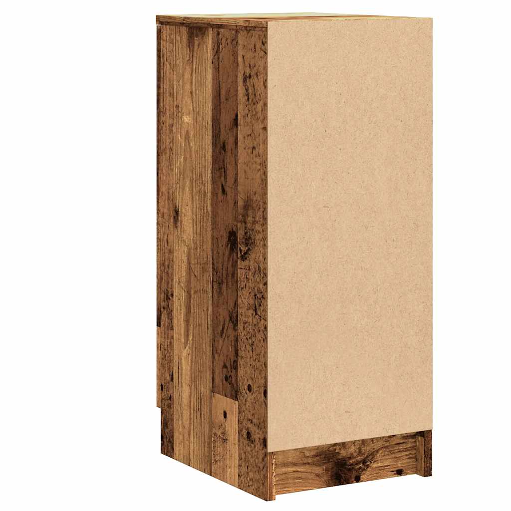 Schoenenkast 30x35x70 cm bewerkt hout oud houtkleurig