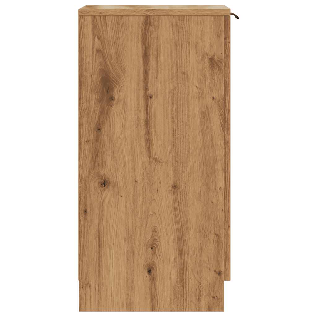 Schoenenkast 30x35x70 cm bewerkt hout artisanaal eikenkleur