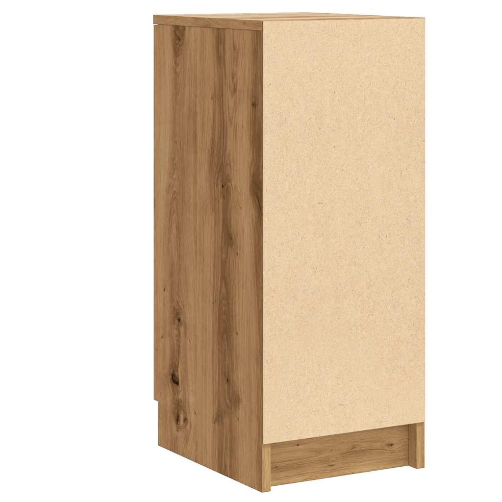 Schoenenkast 30x35x70 cm bewerkt hout artisanaal eikenkleur