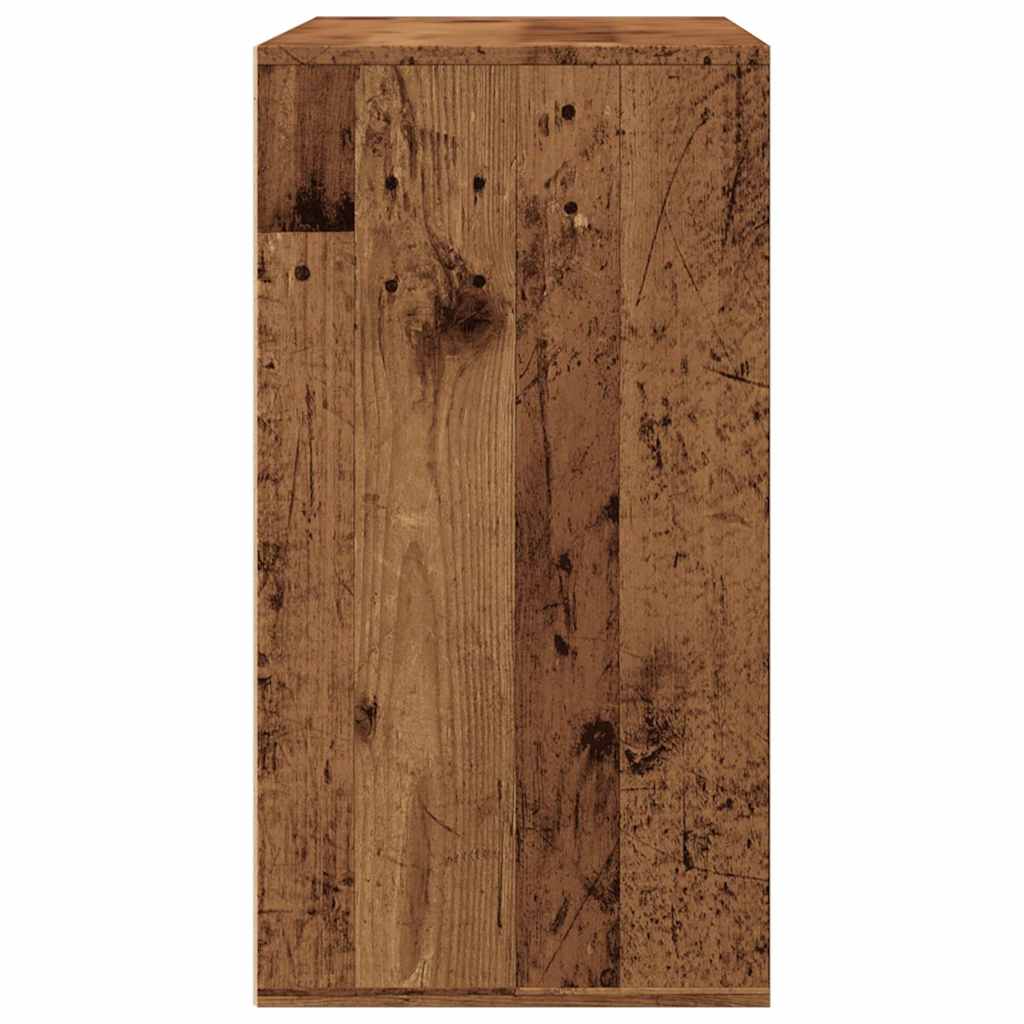 Cosmeticakast 80x40x75 cm bewerkt hout oud houtkleurig