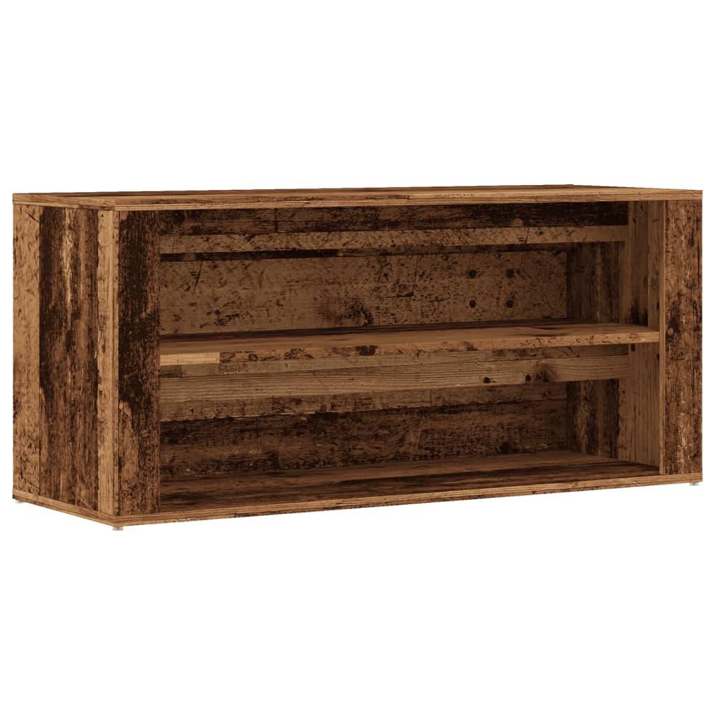 Schoenenbank 100x35x45 cm bewerkt hout oud houtkleurig Schoenenrekken | Creëer jouw Trendy Thuis | Gratis bezorgd & Retour | Trendy.nl