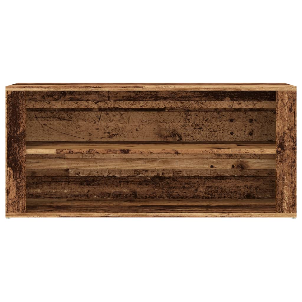 Schoenenbank 100x35x45 cm bewerkt hout oud houtkleurig Schoenenrekken | Creëer jouw Trendy Thuis | Gratis bezorgd & Retour | Trendy.nl