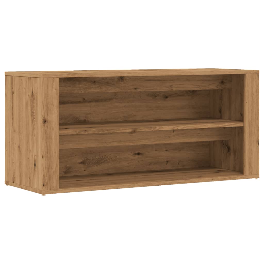 Schoenenbankje 100x35x45 cm bewerkt hout artisanaal eikenkleur Schoenenrekken | Creëer jouw Trendy Thuis | Gratis bezorgd & Retour | Trendy.nl