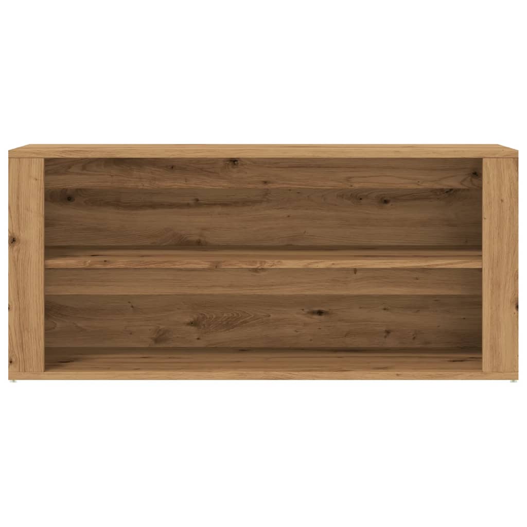 Schoenenbankje 100x35x45 cm bewerkt hout artisanaal eikenkleur Schoenenrekken | Creëer jouw Trendy Thuis | Gratis bezorgd & Retour | Trendy.nl