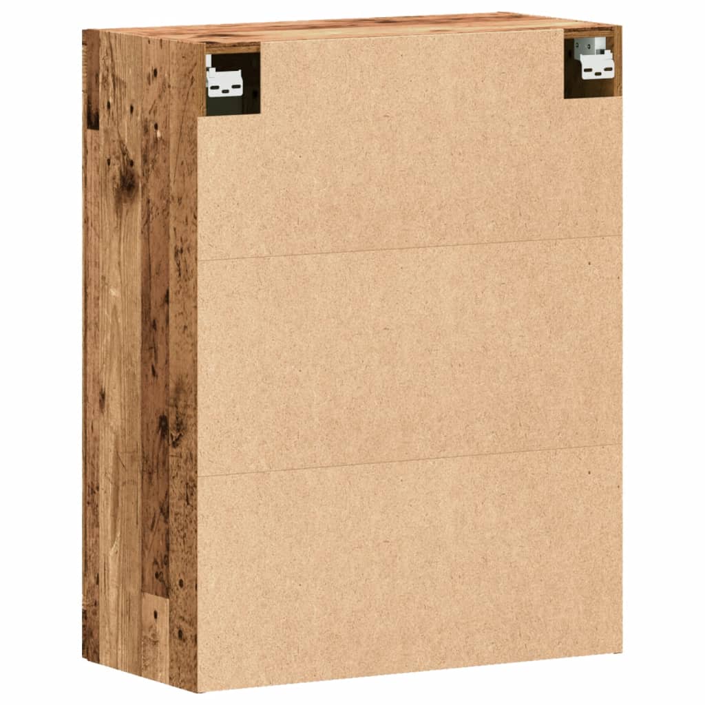 Wandkast 69,5x34x90 cm oud houtkleurig