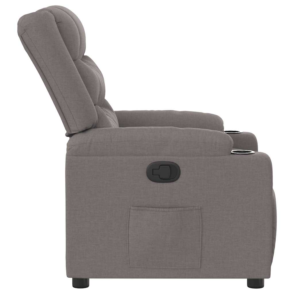 Fauteuil verstelbaar stof taupe