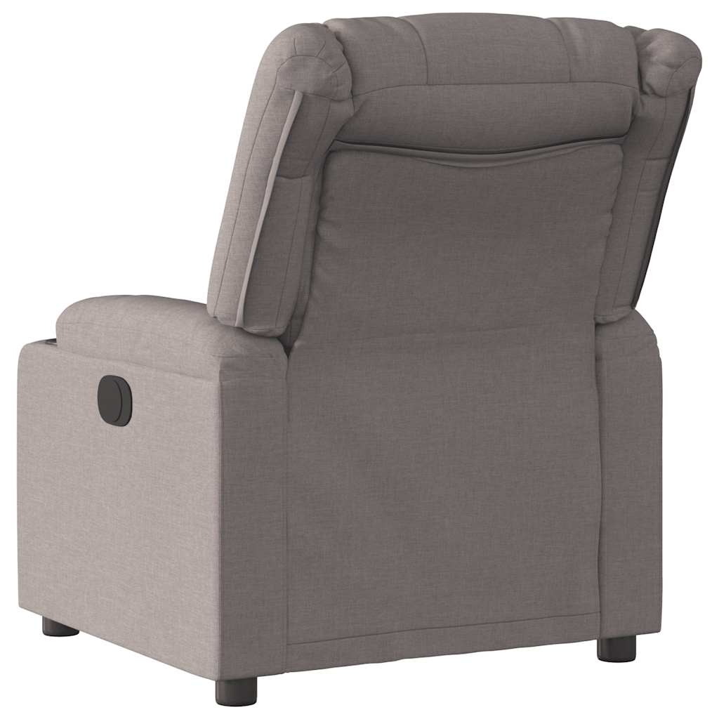 Fauteuil verstelbaar stof taupe