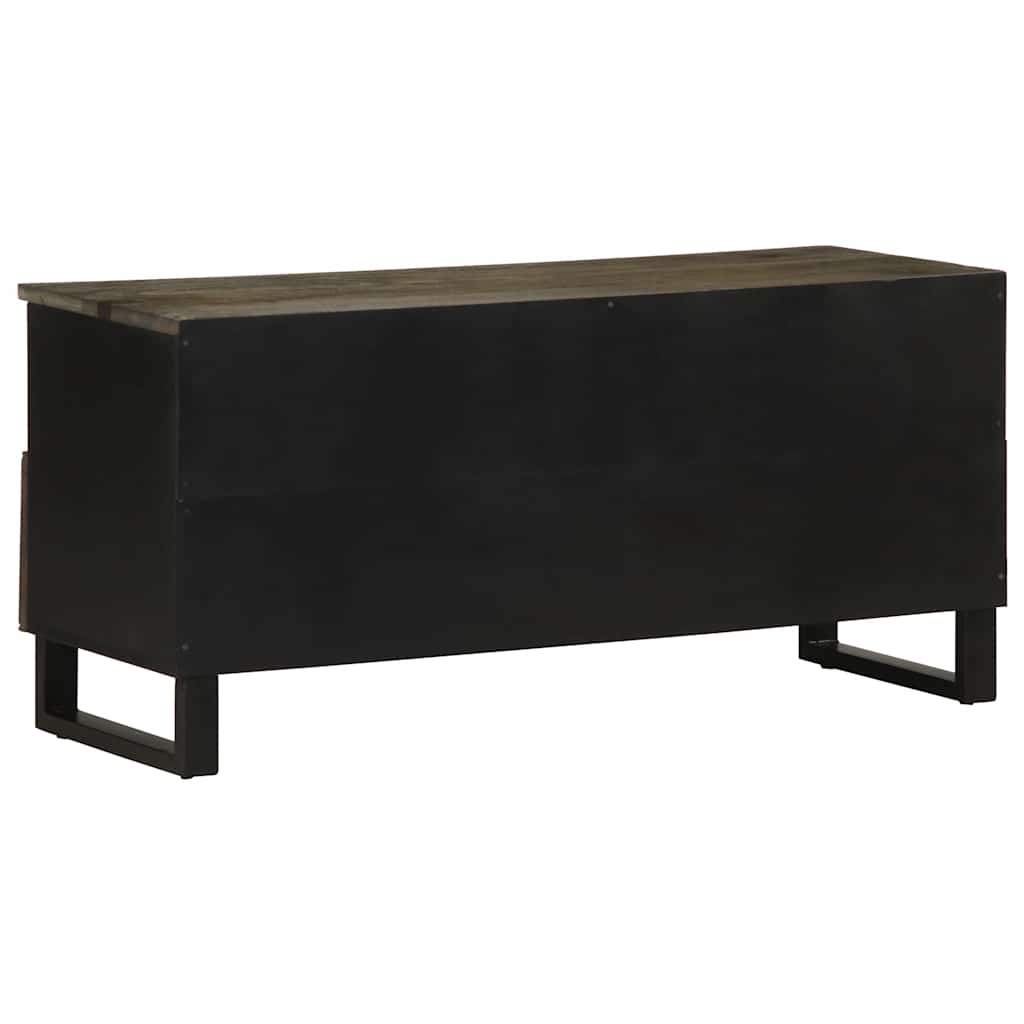 Tv-meubel 100x33x46 cm massief mangohout zwart