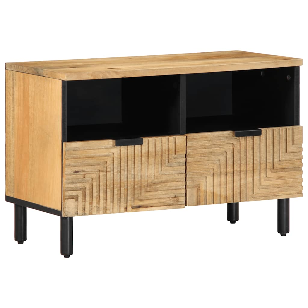 Tv-meubel 70x33x46 cm massief mangohout bruin