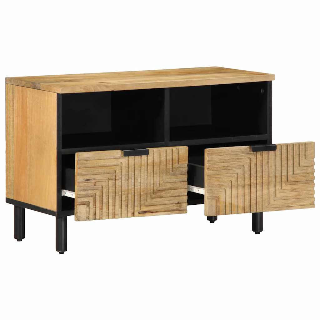 Tv-meubel 70x33x46 cm massief mangohout bruin