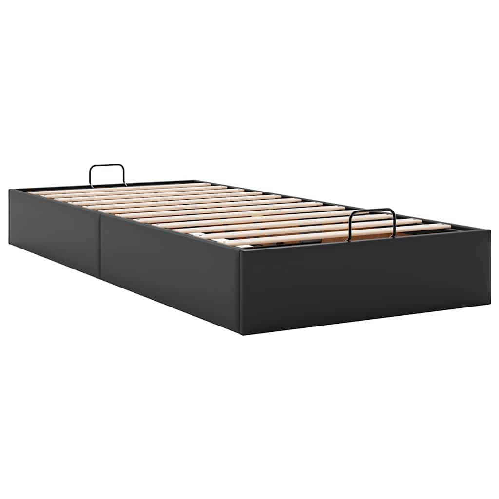 Bedframe zonder matras kunstleer zwart 80x200 cm