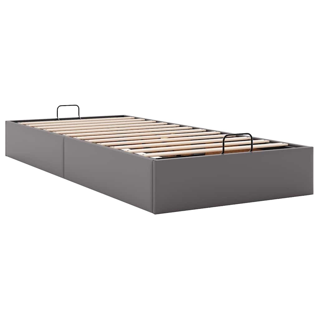 Bedframe zonder matras 80x200 cm kunstleer grijs