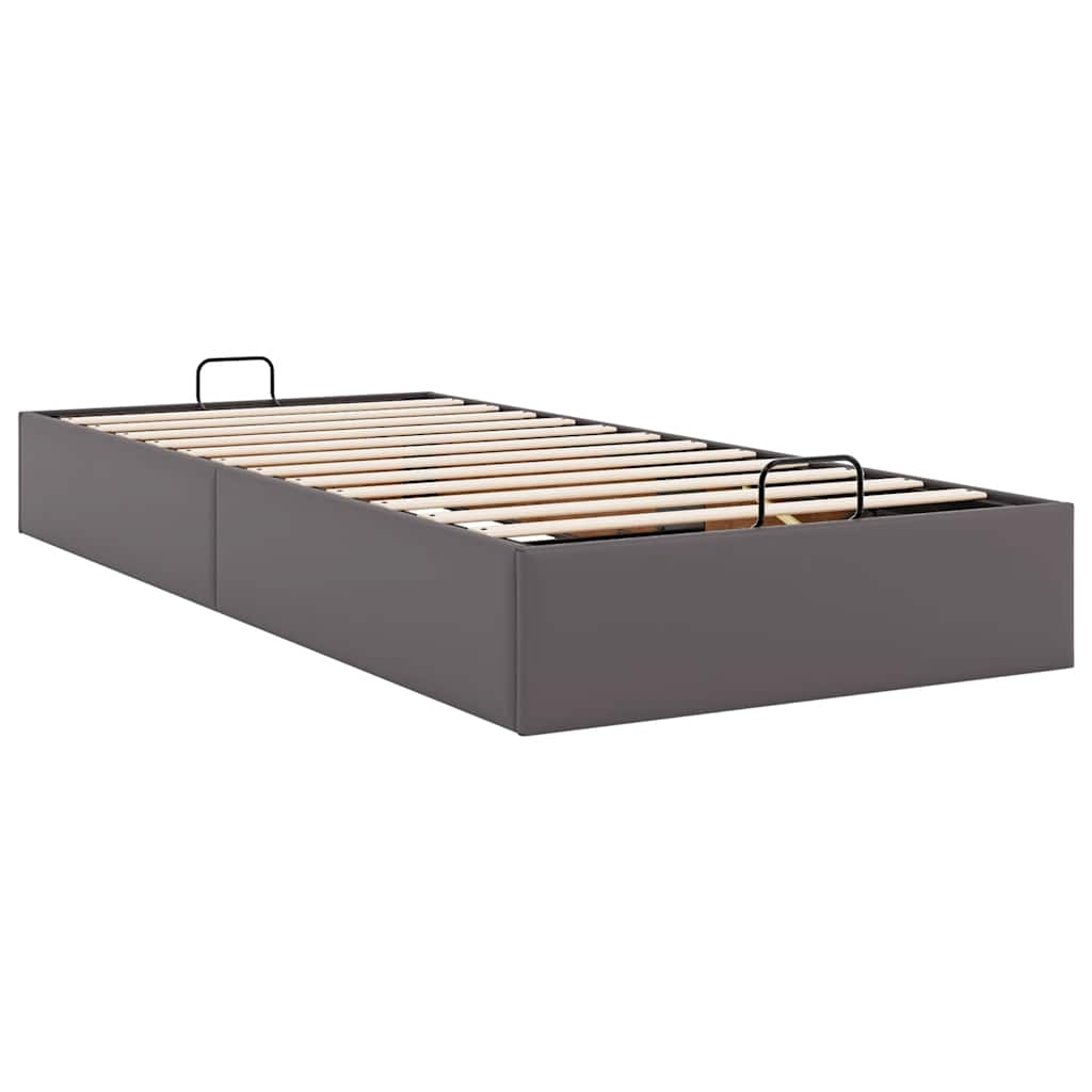 Bedframe zonder matras 80x200 cm kunstleer grijs