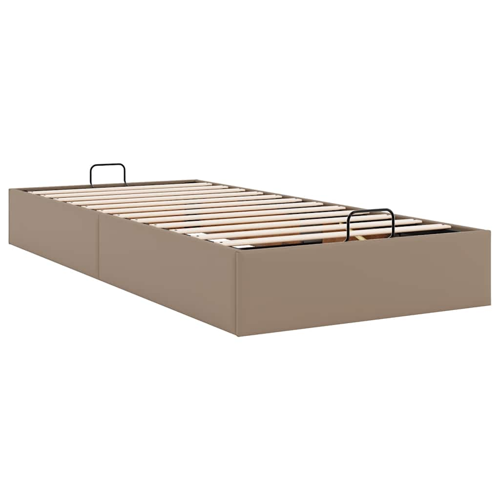 Bedframe zonder matras 80x200 cm kunstleer cappuccinokleurig