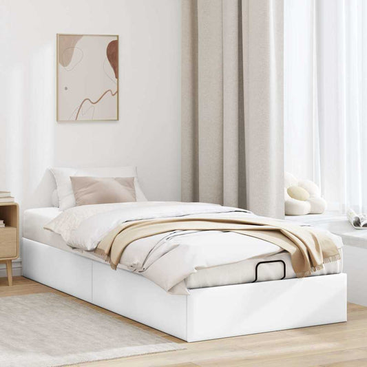 Bedframe zonder matras 90x190 cm kunstleer wit