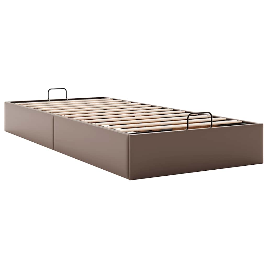 Bedframe zonder matras 90x190 cm kunstleer bruin