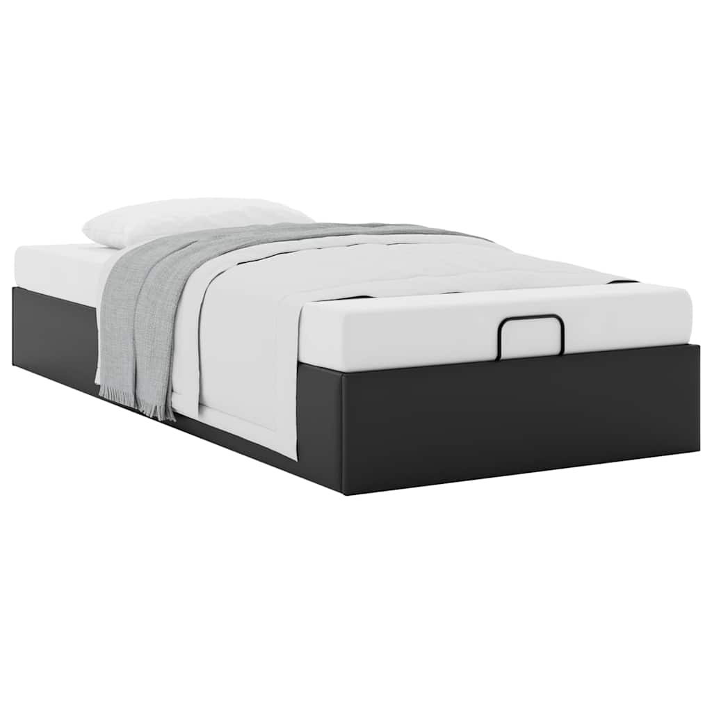 Bedframe zonder matras 90x200 cm kunstleer zwart