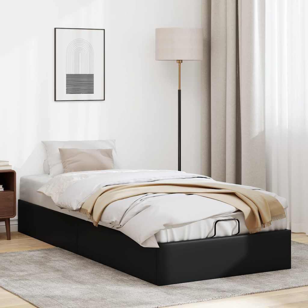 Bedframe zonder matras 90x200 cm kunstleer zwart