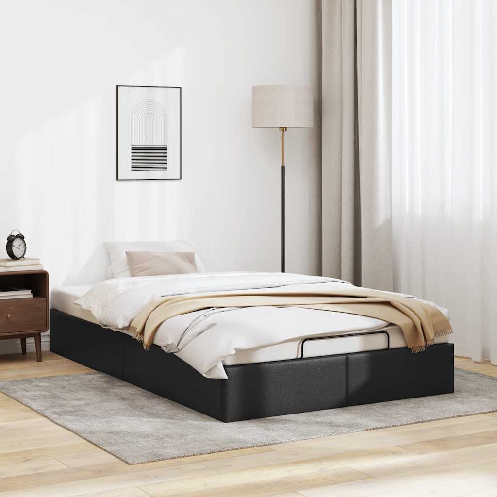 Bedframe zonder matras 120x190 cm kunstleer zwart