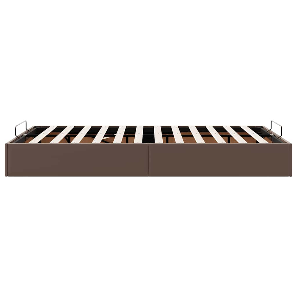 Bedframe zonder matras 120x190 cm kunstleer bruin