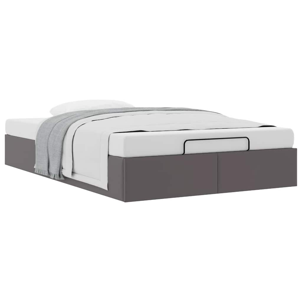 Bedframe zonder matras 120x190 cm kunstleer grijs