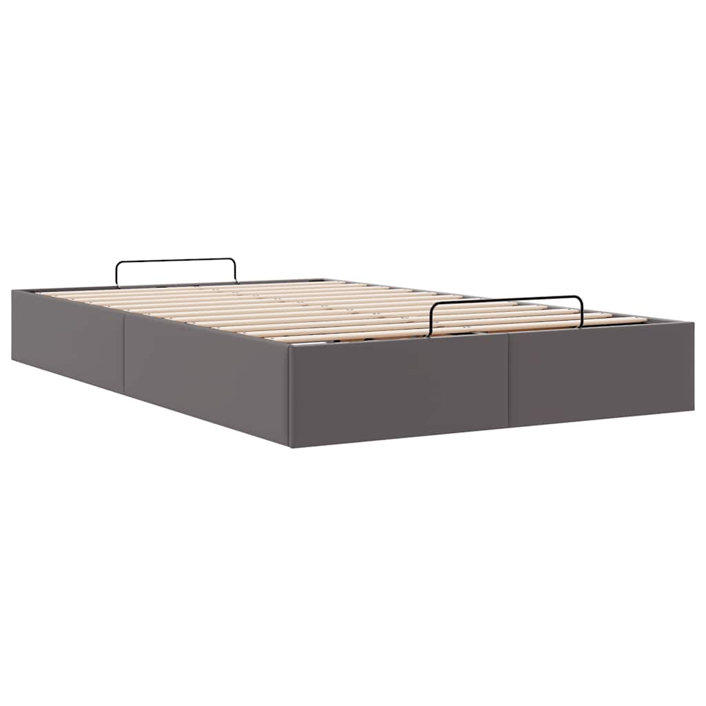 Bedframe zonder matras 120x190 cm kunstleer grijs