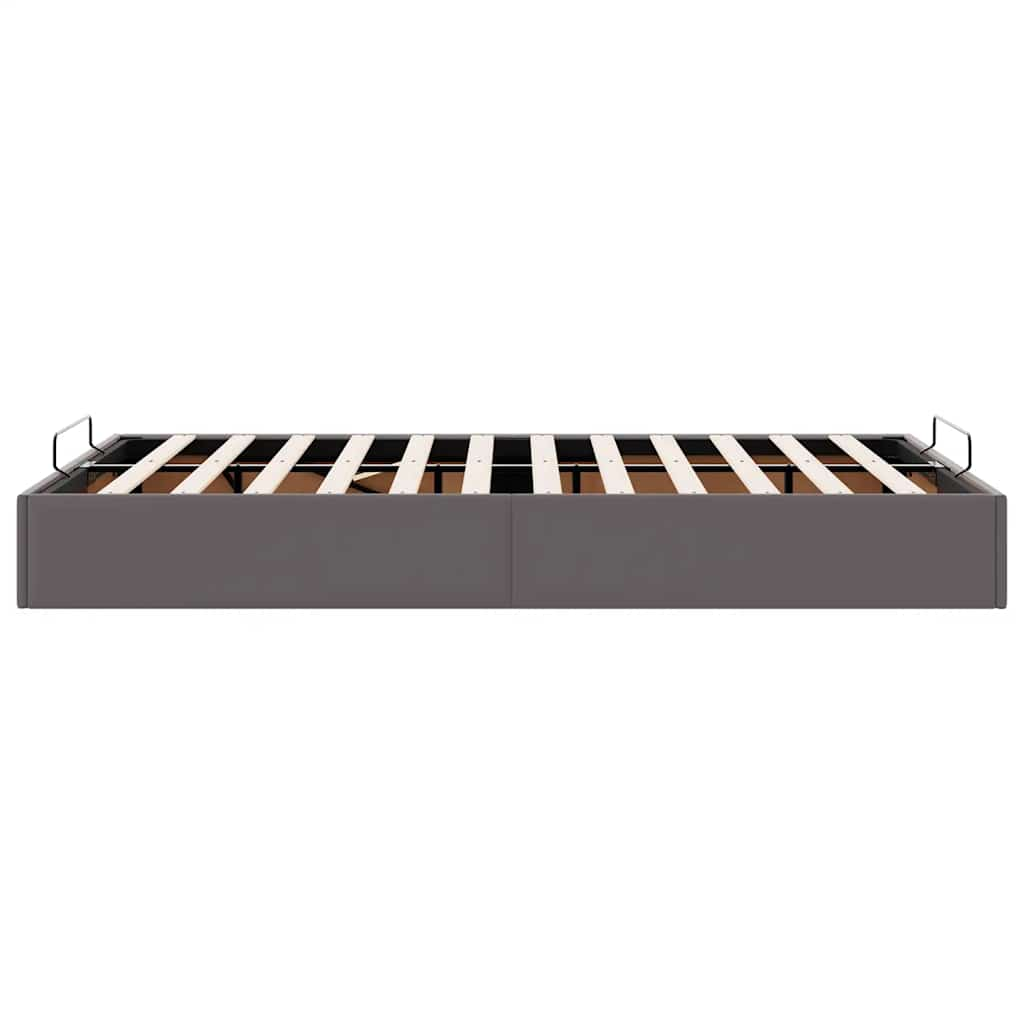 Bedframe zonder matras 120x190 cm kunstleer grijs