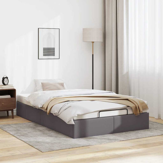 Bedframe zonder matras 120x190 cm kunstleer grijs