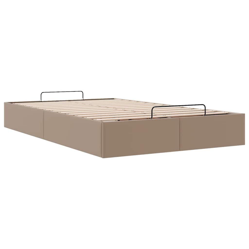 Bedframe zonder matras 120x190 cm kunstleer cappuccinokleurig