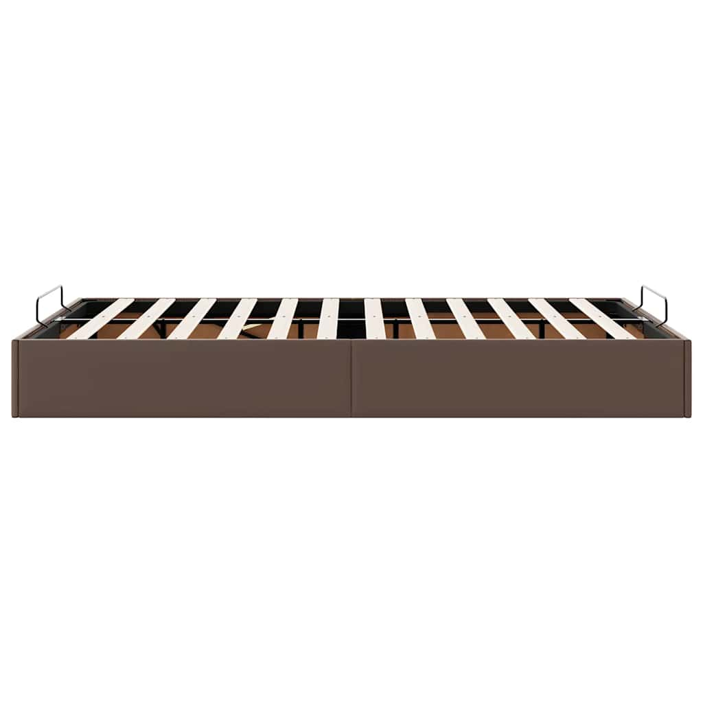 Bedframe zonder matras 120x200 cm kunstleer bruin