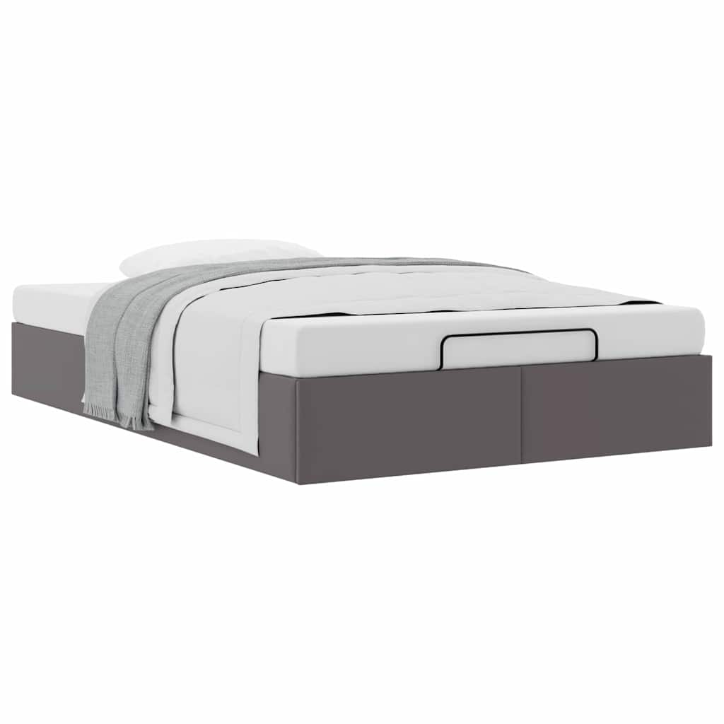 Bedframe zonder matras 120x200 cm kunstleer grijs