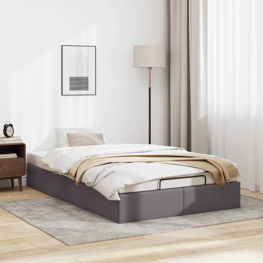 Bedframe zonder matras 120x200 cm kunstleer grijs