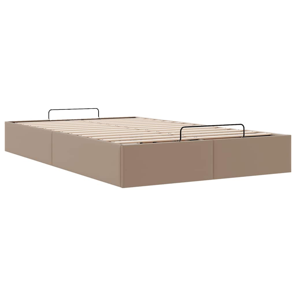 Bedframe zonder matras 120x200 cm kunstleer cappuccinokleurig