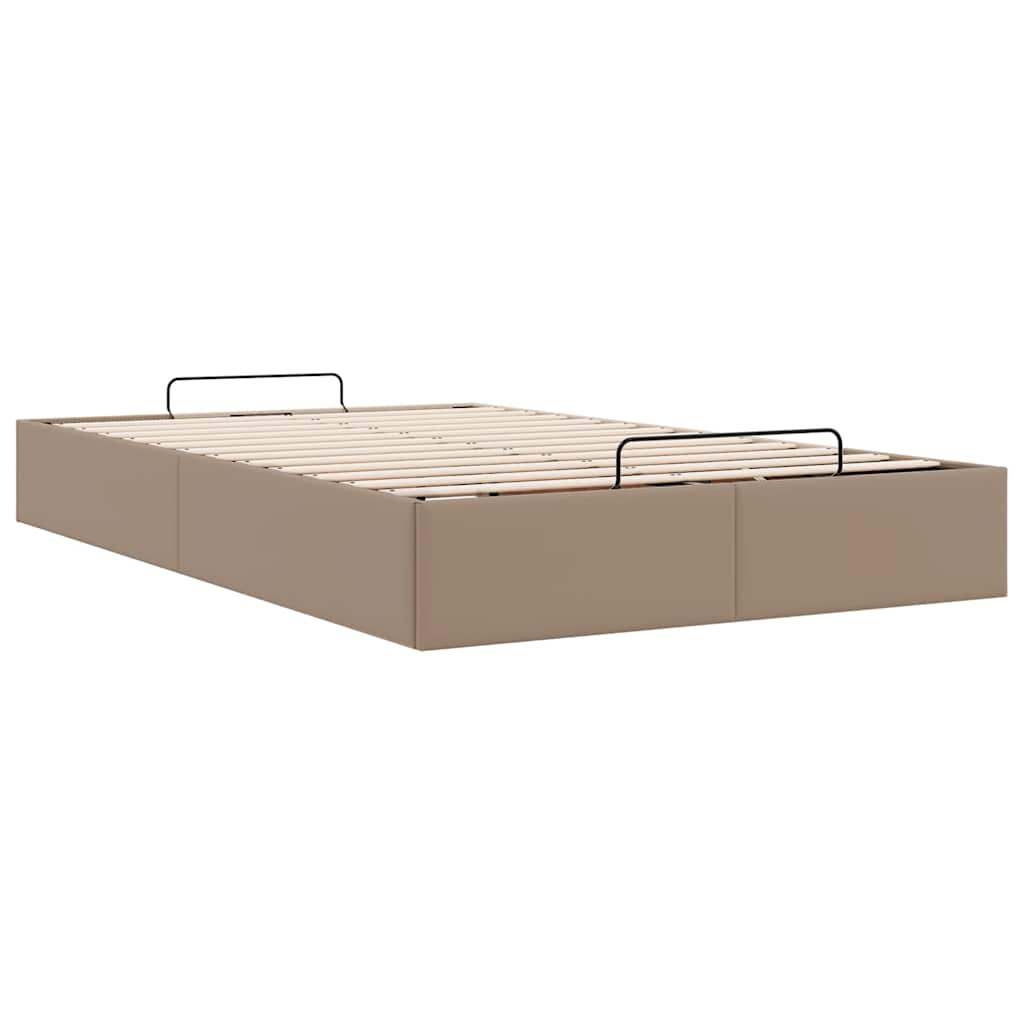 Bedframe zonder matras 120x200 cm kunstleer cappuccinokleurig