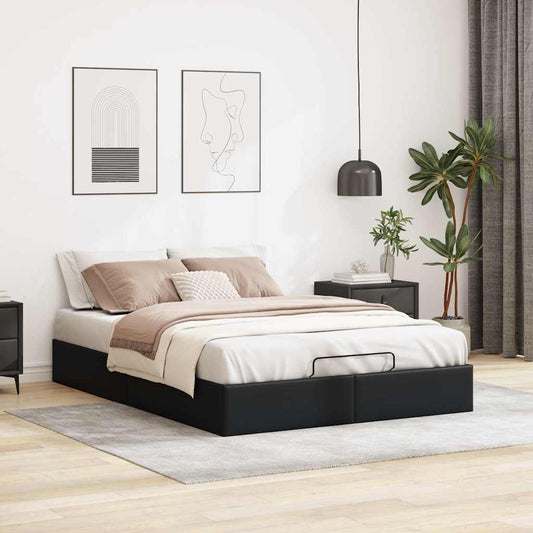 Bedframe zonder matras 140x190 cm kunstleer zwart