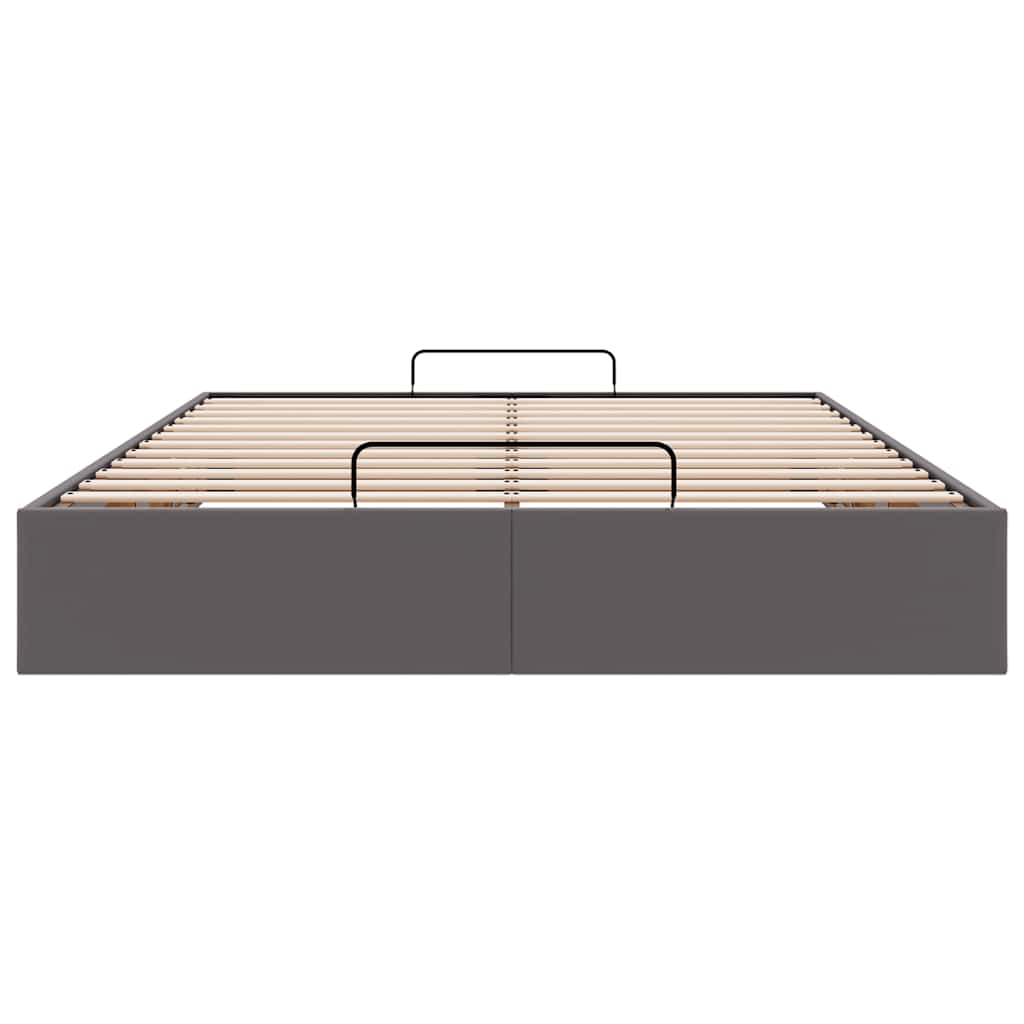 Bedframe zonder matras 140x190 cm kunstleer grijs