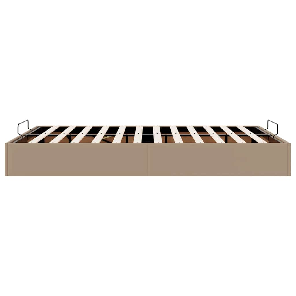 Bedframe zonder matras 140x190 cm kunstleer cappuccinokleurig