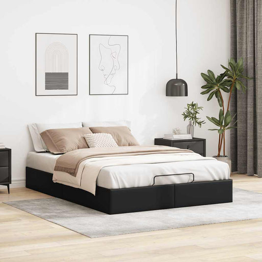 Bedframe zonder matras 140x200 cm kunstleer zwart