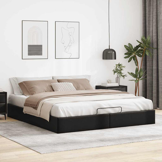 Bedframe zonder matras 160x200 cm kunstleer zwart