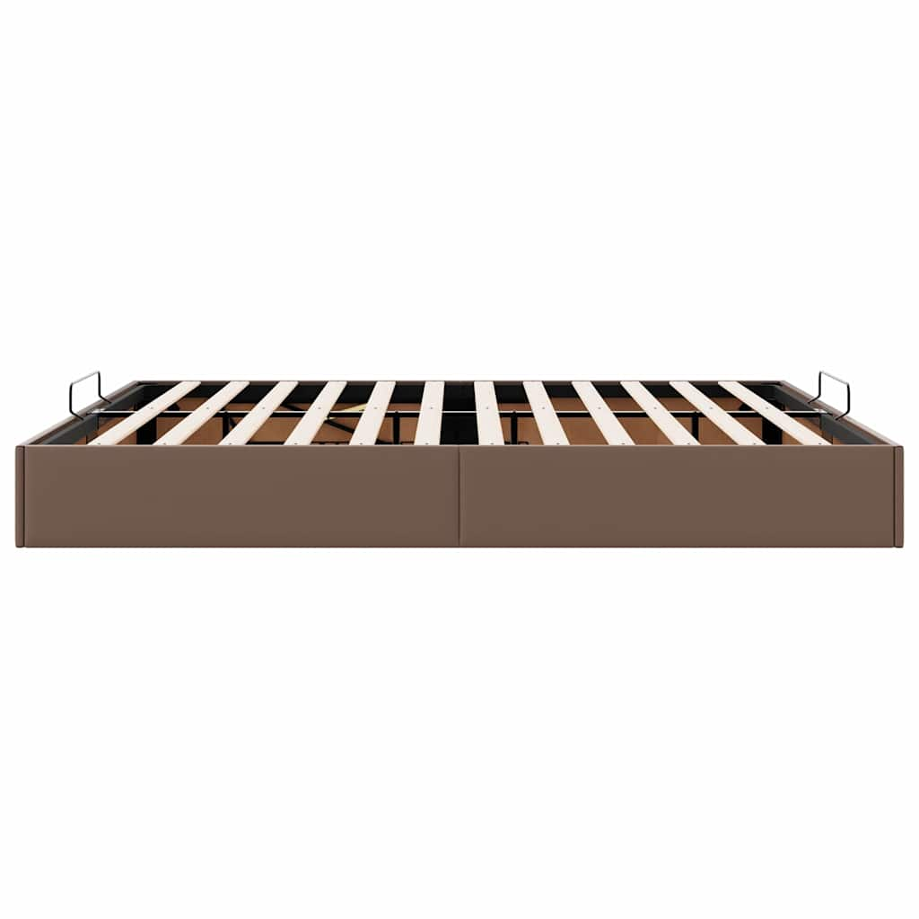 Bedframe zonder matras 160x200 cm kunstleer bruin