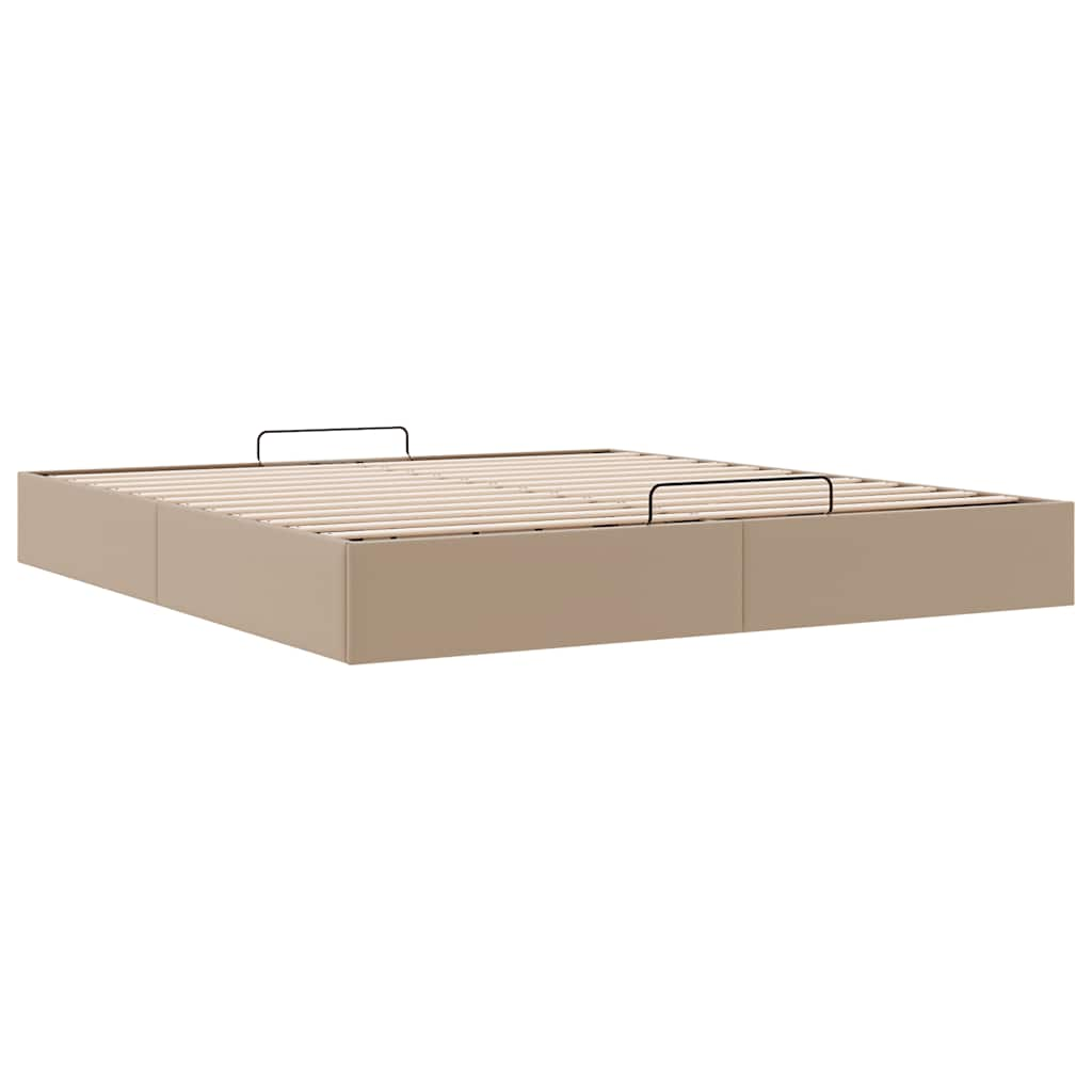 Bedframe zonder matras 160x200 cm kunstleer cappuccinokleurig