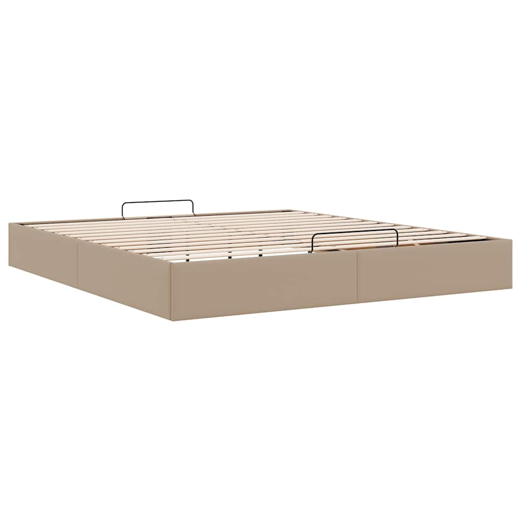 Bedframe zonder matras 160x200 cm kunstleer cappuccinokleurig