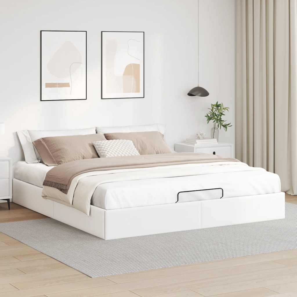 Bedframe zonder matras 180x200 cm kunstleer wit