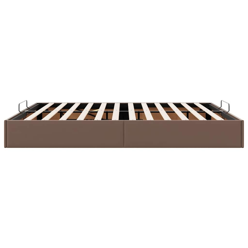 Bedframe zonder matras 180x200 cm kunstleer bruin