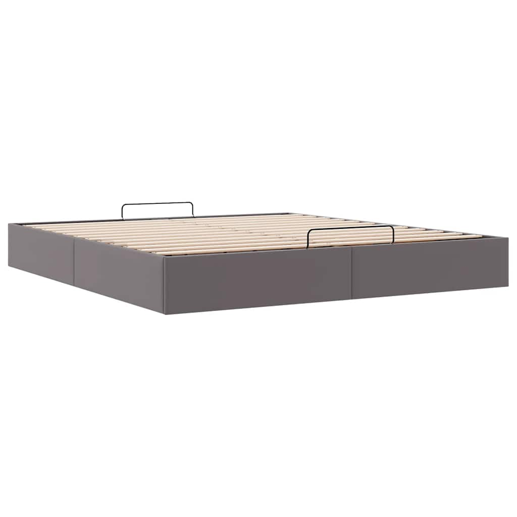 Bedframe zonder matras 180x200 cm kunstleer grijs